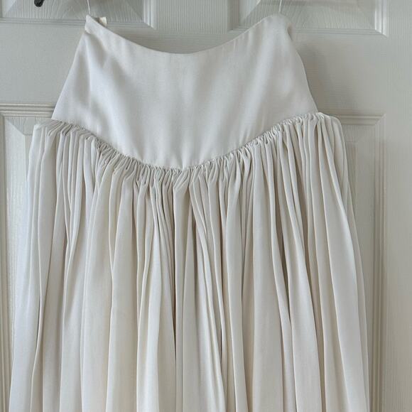 The Row Tina Skirt in Natural size US 2 Dramatic Accordion Style Pleating - Picture 10 of 15